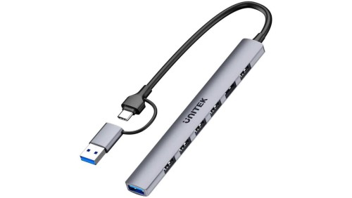 Unitek Hub USB-A/C 7w1 z adapterem