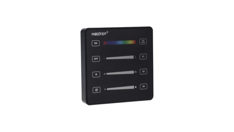 Panel MiLight Digital SPI RGB+CCT czarny bat sterownik cyfrowy B6