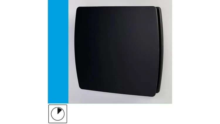 Wentylator domowy F10T Onyx wyłącznik czasowy, fi 100 mm, kolor czarny