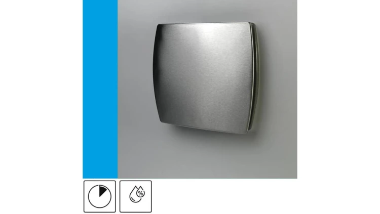 Wentylator domowy Eol F15HTINOX czujnik wilgotności z opóźnieniem czasowym, fi 150 mm, kolor biały