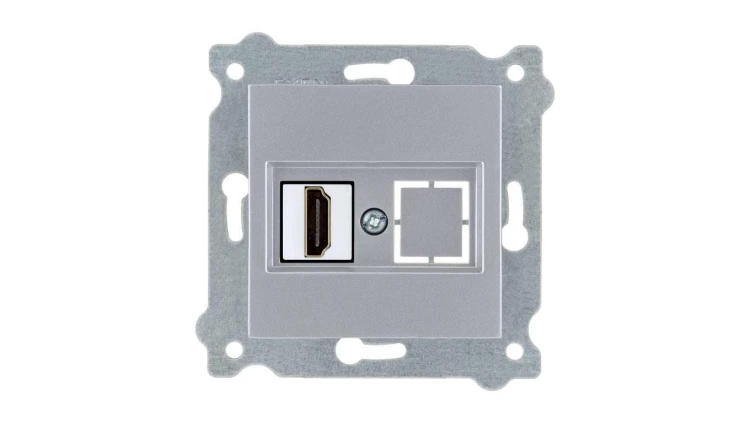 Gniazdo HDMI z wtyczką Srebrny 269/10E EXEN