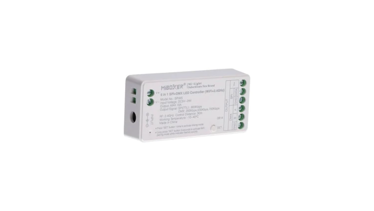 Sterownik MiLight Digital SPI+DMX kolor/CCT/RGB/RGBW/RGBCCT 5-24V 10A SPIW5 5w1 cyfrowy