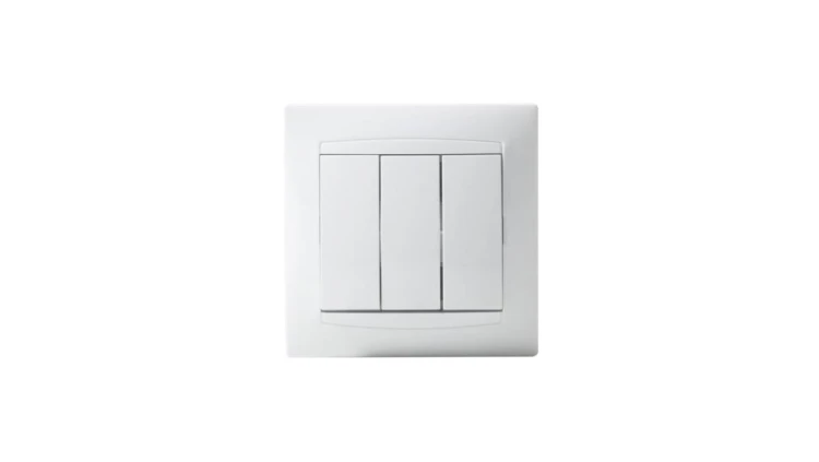 Łącznik potrójny LUNA, 10A-250V~, biały