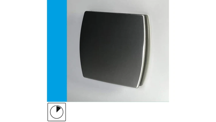 Wentylator domowy Eol F12TINOX wyłącznik czasowy, fi 120 mm, front stalowy