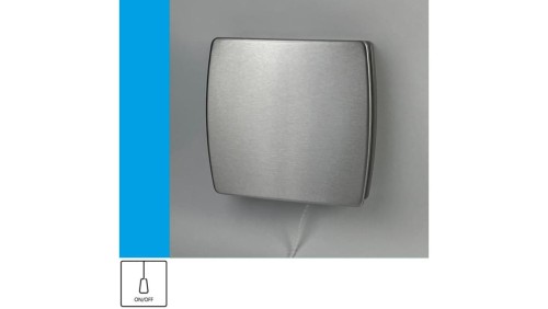 Wentylator domowy Eol F10P INOX przełącznik pociągany, fi 100 mm, front stalowy