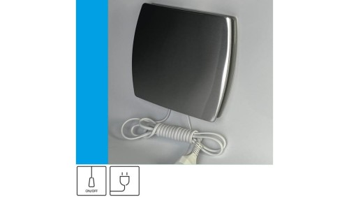Wentylator domowy Eol F12INOX przewód z wtyczką, fi 120 mm, front stalowy