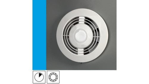 Wentylator domowy Komfort 100T wyłącznik czasowy, łożysko kulkowe, fi 100 mm, kolor biały