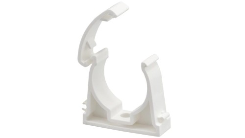 Uchwyt zamykany UZ-18 biały do rur elektroinstalacyjnych gładkich RLm-18 i peszli PUDEŁKO 100szt.