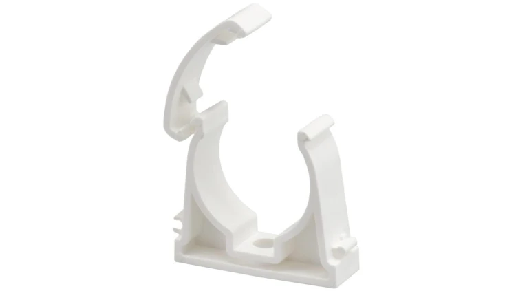 Uchwyt zamykany UZ-18 biały do rur elektroinstalacyjnych gładkich RLm-18 i peszli PUDEŁKO 100szt.