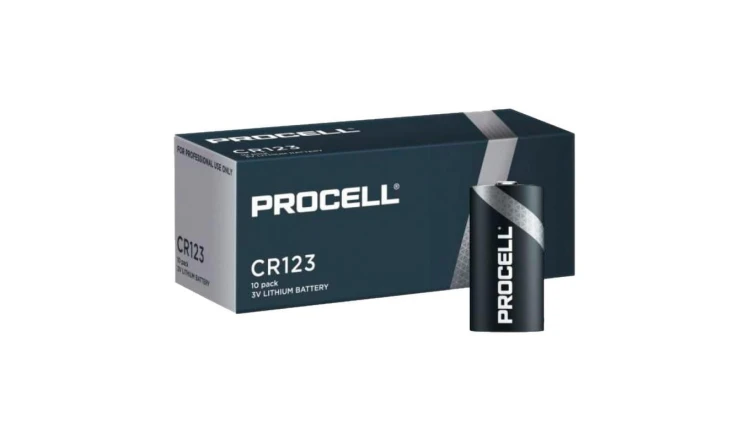 10x bateria litowa Duracell Procell CR123