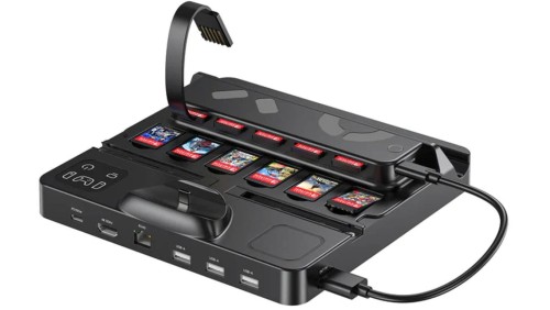 Unitek stacja ładująca Switch z przełącznikiem i czytnikiem kart do gier