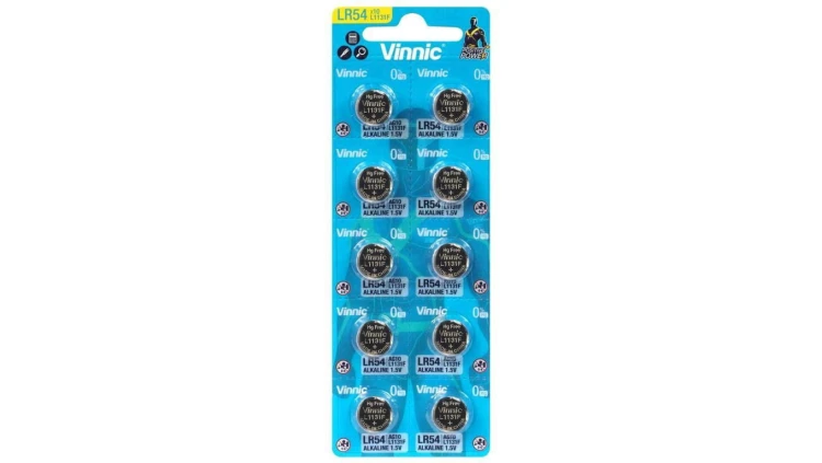 10 x bateria alkaliczna mini Vinnic G10 / AG10 / 189 / LR1131 / LR1130 / LR54
