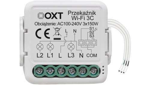 Moduł OXT mini przekaźnik 4 obwody WiFi TUYA
