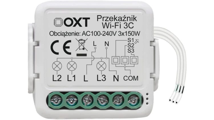 Moduł OXT mini przekaźnik 4 obwody WiFi TUYA