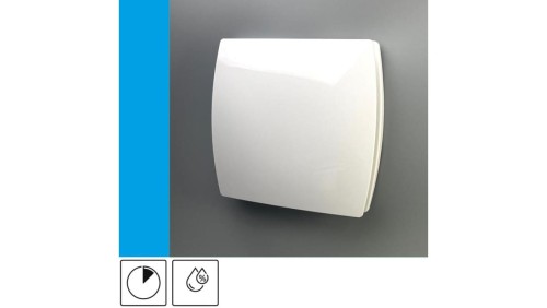 Wentylator domowy Eol F15HT czujnik wilgotności z opóźnieniem czasowym, fi 150 mm, kolor biały