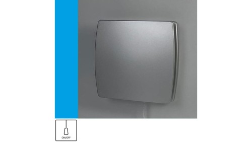 Wentylator domowy Eol F10PSF przełącznik pociągany, fi 100 mm, kolor srebrny