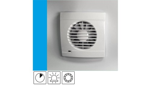 Wentylator domowy Vulkan RK100T łożysko kulkowe, wyłącznik czasowy, kontrolka LED, fi 100 mm, kolor biały