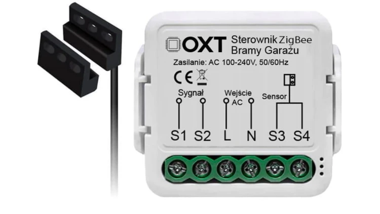 Moduł OXT z sensorem do silnika bramy garażu ZigBee TUYA