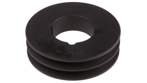 Krążek, śr. całkowita: 123.5mm, śr. otworu: 42mm, l. rowków: 2, Żeliwo, stal