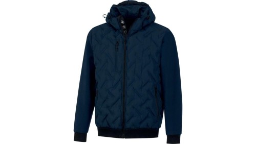 Ciepła Wiatrówka nieprzemakalna - płótno Pongee poliester Softshell, kolor Granatowy, rozmiar: 3XL, LUTONBM3X