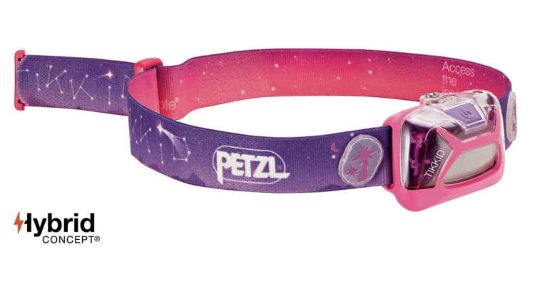 Latarka czołowa, czołówka dla dzieci Petzl Tikkid E091BA01 różowa