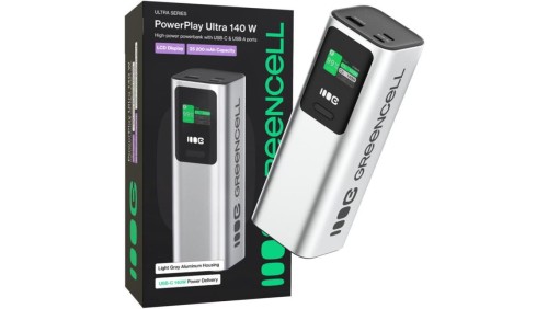 POWERBANK Greencell PowerPlay Ultra 25200mAh SZYBKIE ŁADOWANIE 140W 2x USB-C PD 1x USB-A