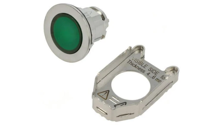 ZB4FW333 Przełącznik przyciskany 30mm Poz.stab 1 zielony IP66 Ø30,5mm