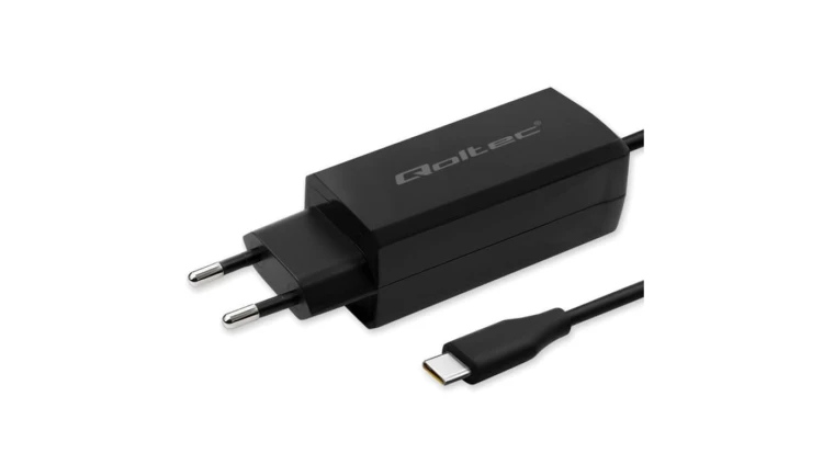 Qoltec Ładowarka sieciowa 90W GaN Super Fast 5-20V 3-4.5A USB-C 3.1 Laptop Smartfon Tablet