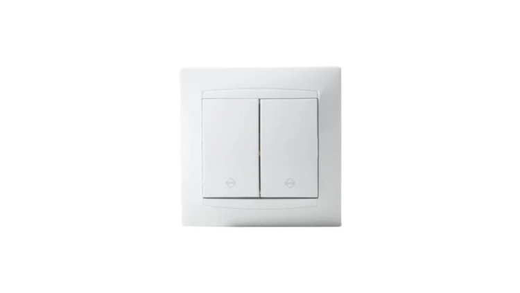 Łącznik schodowy podwójny LUNA, 10A-250V~, biały (9206-32)