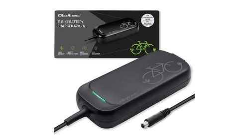 Qoltec Szybka Ładowarka do roweru skutera elektrycznego XIAOMI 36V 42V 2A 8.0*8.0mm+pin wodoodporna +kabel zasilający