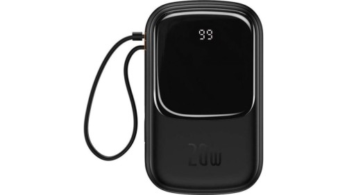 Powerbank Baseus Qpow Digital Display PPQD060201 20000mAh 20W PD QC USB-A USB-C + KABEL Lightning