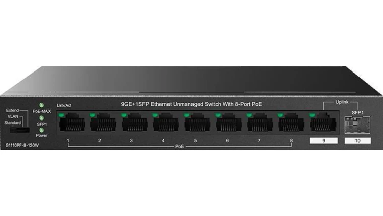 SWITCH POE TENDA TEG1110PF-8-120W