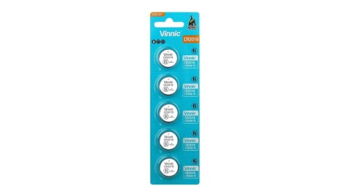 bateria litowa Vinnic CR2016 - 5 sztuk