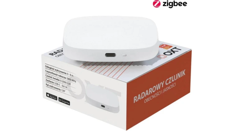 OXT Czujnik radar obecności jasności USB ZigBee TUYA T165