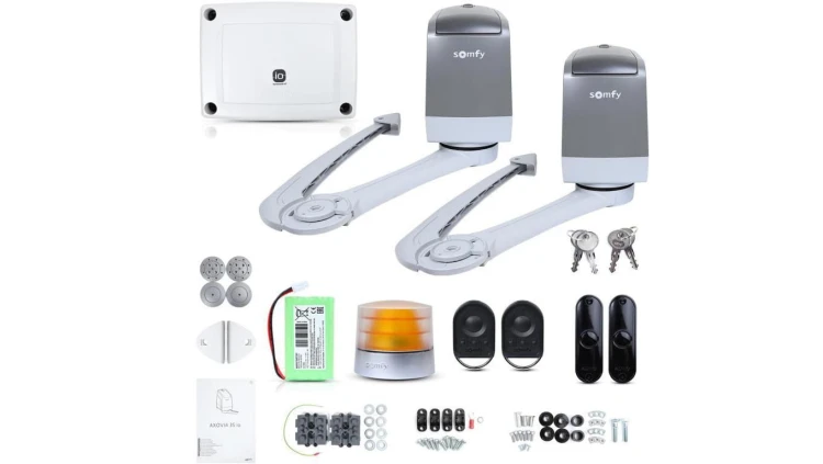 Zestaw Somfy Axovia 3S IO Comfort pack do 4m bram dwuskrzydłowych