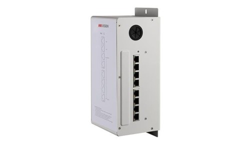 Switch, 8 portów x 100Mbps (6 portów POE, 2 interfejsy kaskadowe LAN), przeznaczony do stacji wew...