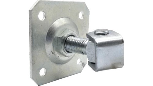 Zawias PSG 61.019.01 z szyldem 100x100x4mm - gwint M20 (regulowany, ucho ocynkowane)