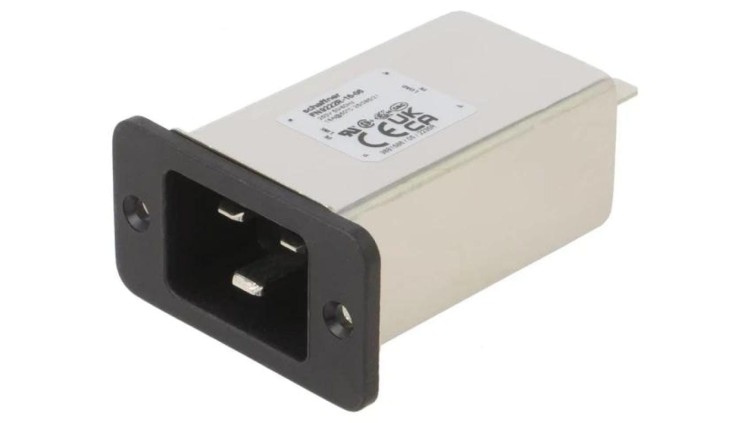 Złącze zasilające AC męskie 16A 250VAC C14 (E) 540uH FN9222R-16-06