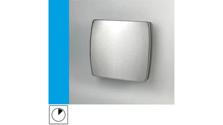 Wentylator domowy Eol F10TINOX wyłącznik czasowy, fi 100 mm, front stalowy