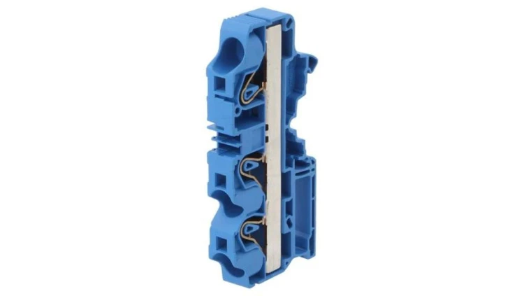 Zacisk rozgałęźny szynowy SNK 0,5÷16mm2 drogi 1 zaciski 3 niebieski 1SNK712021R0000 (ZK16-3P-BL)