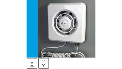 Wentylator domowy Classic 100 przewód z wtyczką, fi 100 mm, kolor biały