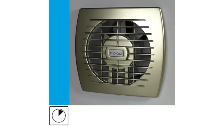 Wentylator domowy Eol 120TGF wyłącznik czasowy, fi 120 mm, kolor złoty