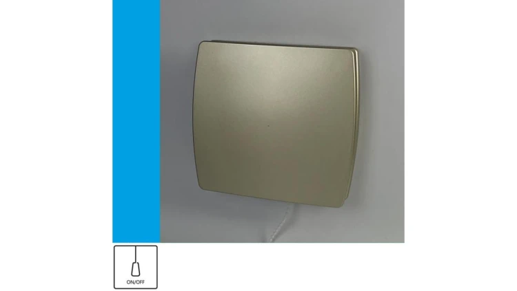 Wentylator domowy Eol F10PGF przełącznik pociągany, fi 100 mm, kolor złoty