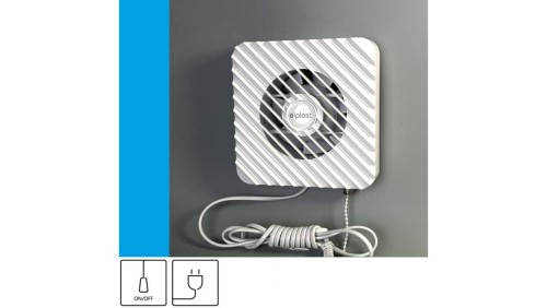 Wentylator domowy Zefir 100 przewód z wtyczką, fi 100 mm, kolor biały
