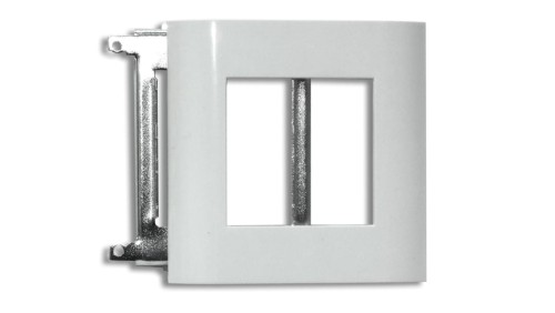 Ramka maskująca 2-modułowa z uchwytem metalowym, do kanałów KP90x60, 110x60, 130x60, 150x60 i puszek PU-2 RAMK-2/M