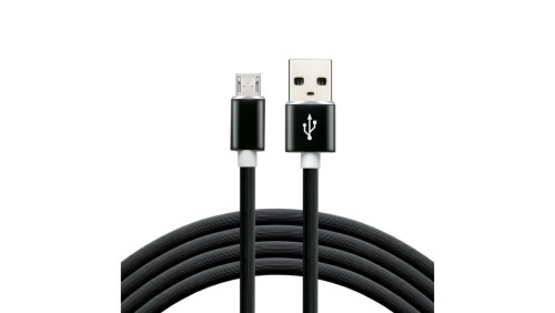 Kabel przewód silikonowy USB - micro USB everActive CBS-1MB 100cm z obsługą szybkiego ładowania do 2,4A czarny