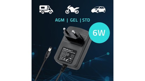 Automatyczna ładowarka do akumulatora AGM GEL STD 6V 1A Prostownik z sygnalizatorem LED