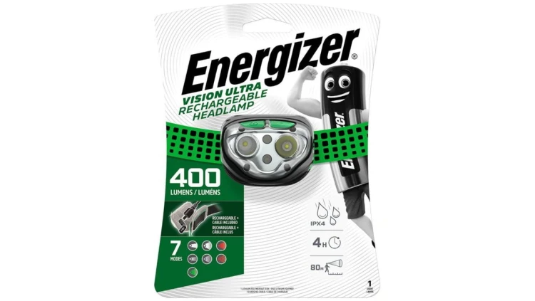 Latarka czołowa, czołówka ładowalna Energizer Vision Ultra Rechargeable Headlamp 400 lumenów