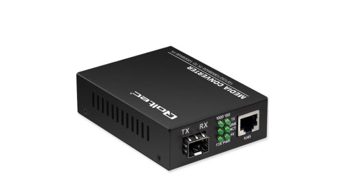 Qoltec Dwukierunkowy Media Konwerter SWITCH Ethernet 1x RJ45 1x SFP 1000Mb/s 5V