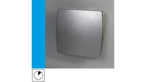 Wentylator domowy Eol F10TSF wyłącznik czasowy, fi 100 mm, kolor srebrny